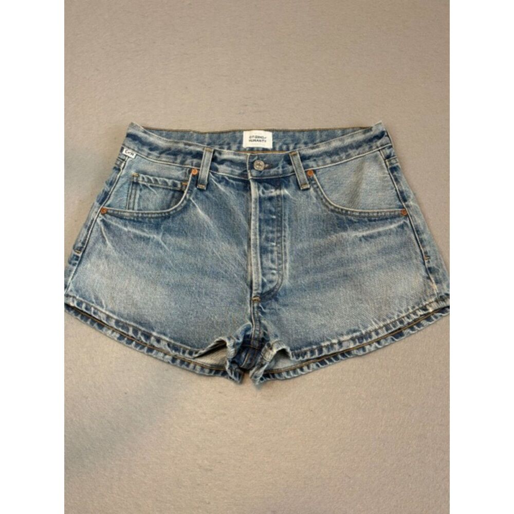 Citizens of Humanity Abita Womens Shorts 27 Shibori Wash Curved Hem NWOT Sample
